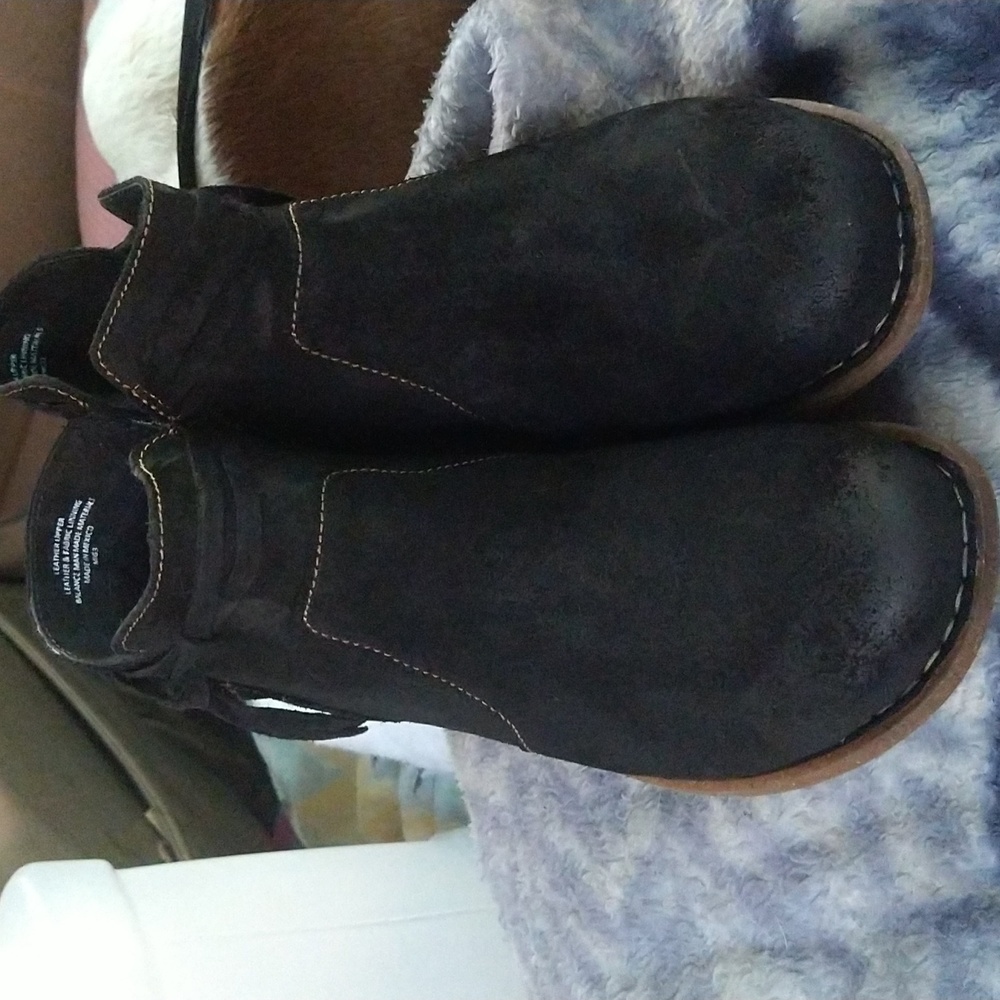Born Leather Ankle boots, black, size 11